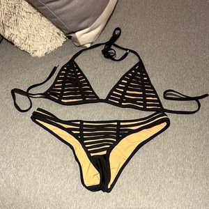 Beach Bunny Swimwear Hard Summer Tri Top and Skimpy Bottom